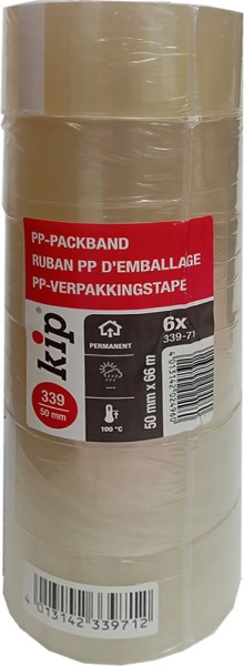 kip PP-Packband Premium Plus 6 Rollen 50mm x 66m